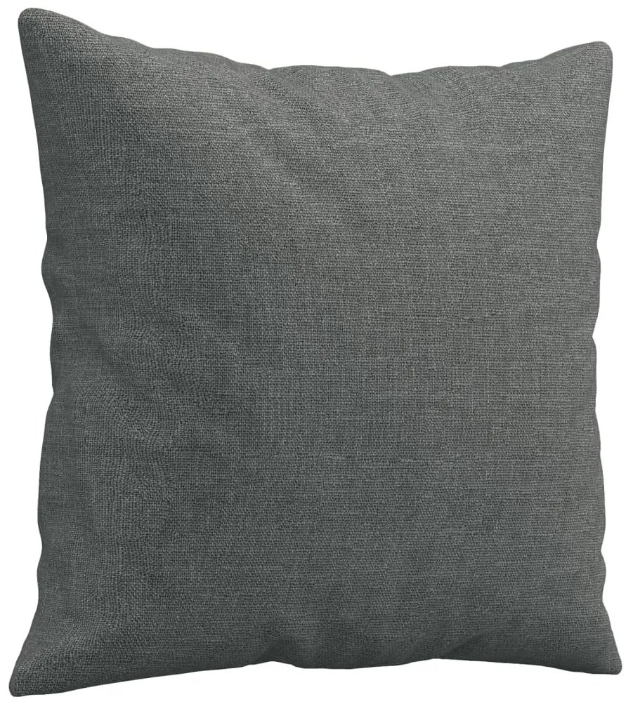 vidaXL Σετ Σαλονιού 2 Τεμαχίων Σκ. Γκρι Υφασμάτινο με Μαξιλάρια