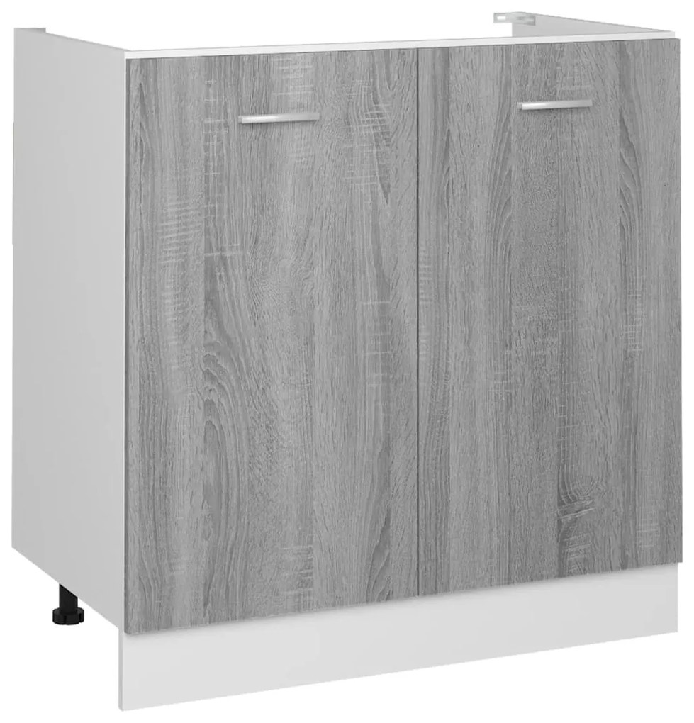 vidaXL Ντουλάπι Νιπτήρα "Lyon" Γκρι Sonoma 80x46x81,5 εκ. από Τεχνητό Ξύλο