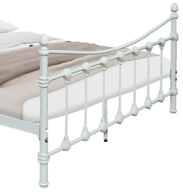 Κρεβάτι Beowulf λευκό μεταλλικό 140x190x102εκ 147.6x194x102 εκ.