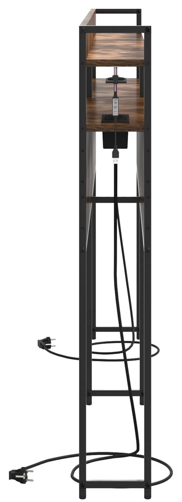 vidaXL Κεφαλάρι Αποθήκης Καπνιστή δρυς 200 cm Επεξεργασμένο ξύλο