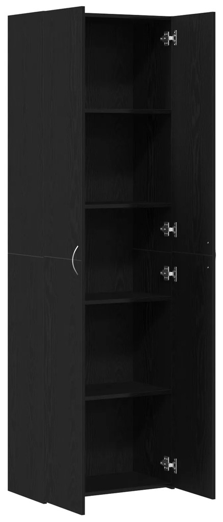 vidaXL Μαύρο Κάστρο Γραφείου 60 x 32 x 190 εκ. από μηχανικά ξύλα.