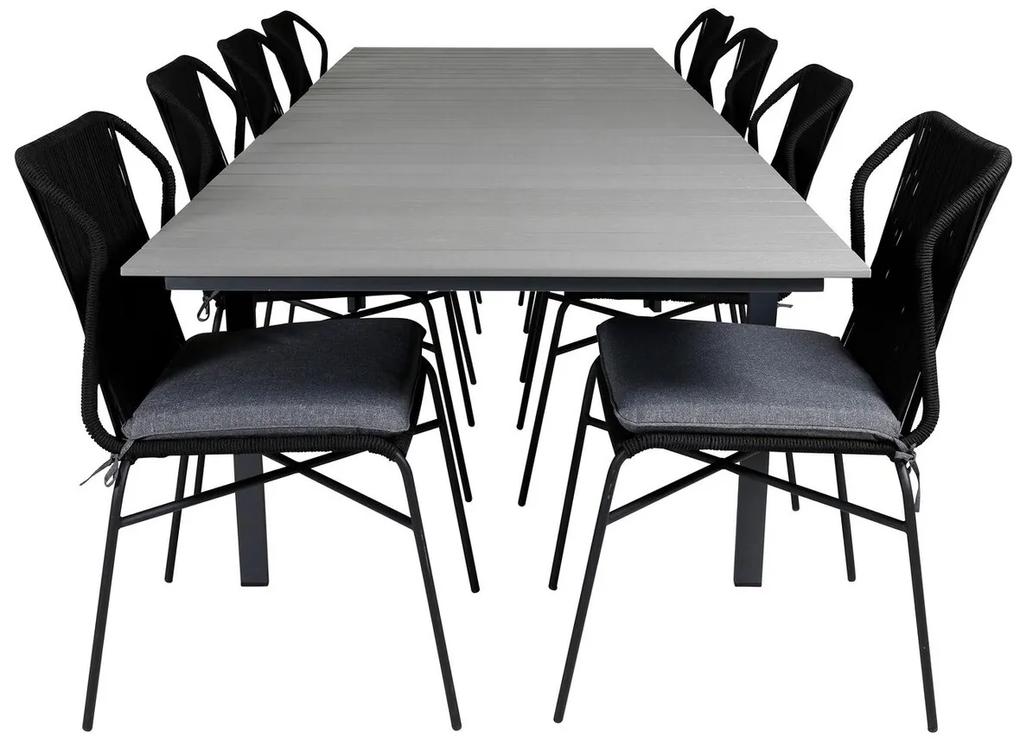 Σετ Τραπέζι και καρέκλες Dallas 699, Πλαστική ύλη, 92 kg, Polyξύλο, Μέταλλο, Σχοινί, Μαξιλάρι καθίσματος: Ναι | Epipla1.gr