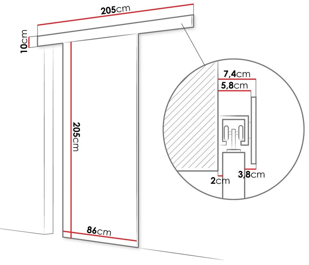 Συρόμενες πόρτες Atlanta 177, 37 kg, Άσπρο, Πλαστικοποιημένη μοριοσανίδα, Καθρέφτης, Αλουμίνιο | Epipla1.gr