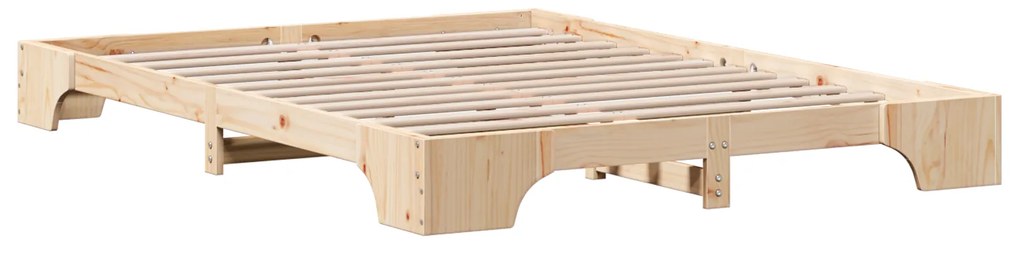 vidaXL Κρεβάτι Φυσικό Μασίφ Ξύλο Πεύκου 140 x 200 εκ. Ανθεκτικό