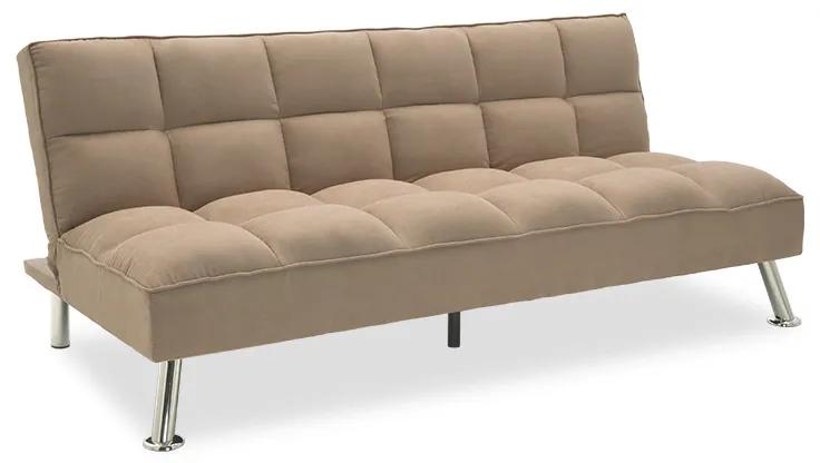 Καναπές-κρεβάτι Rebel pakoworld 3θέσιος με ύφασμα μπεζ-καφέ 189x92x82εκ Model: 035-000021
