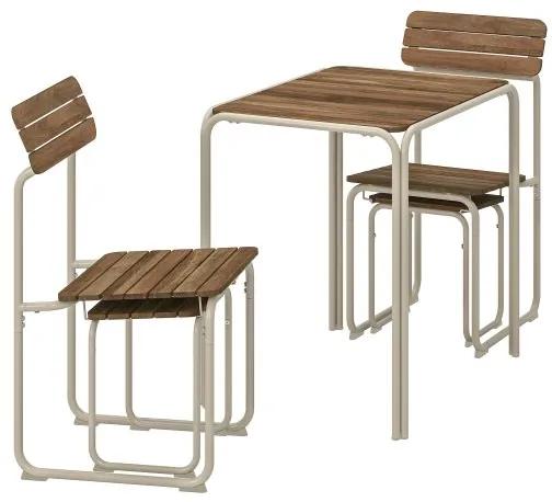 FURUON τραπέζι με 2 καρέκλες/2 υποπόδια/εξωτερικού χώρου, 56x75 cm 305.437.36