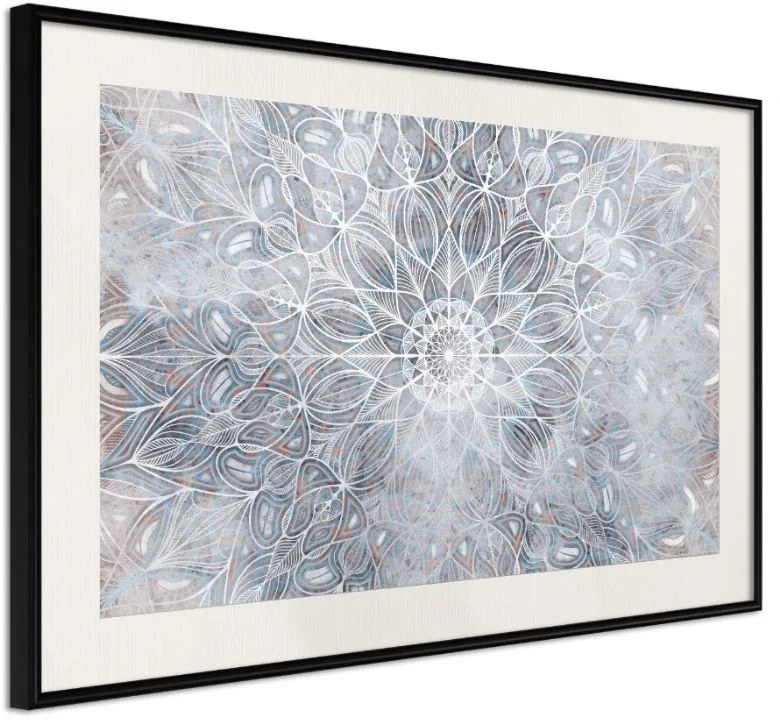 Αφίσα - Winter Mandala - 30x20 - Μαύρο - Με πασπαρτού