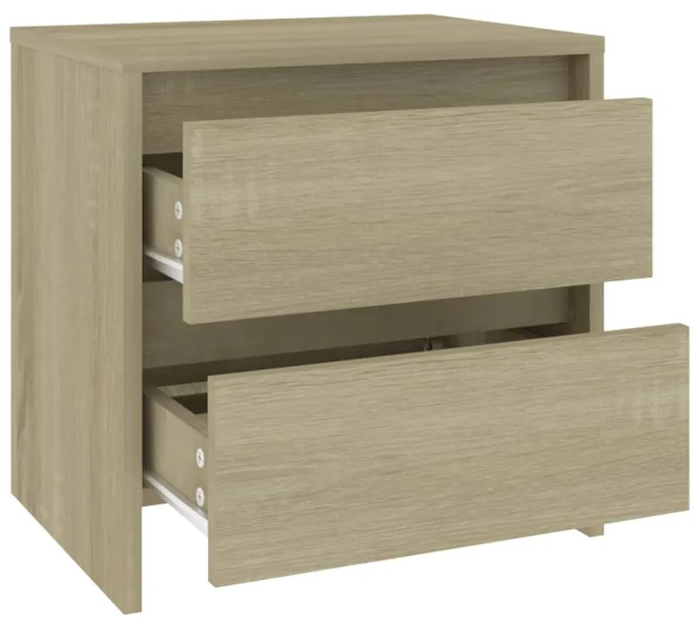 vidaXL Κομοδίνο Sonoma Δρυς 45x34,5x44,5 εκ. από Επεξεργασμένο Ξύλο