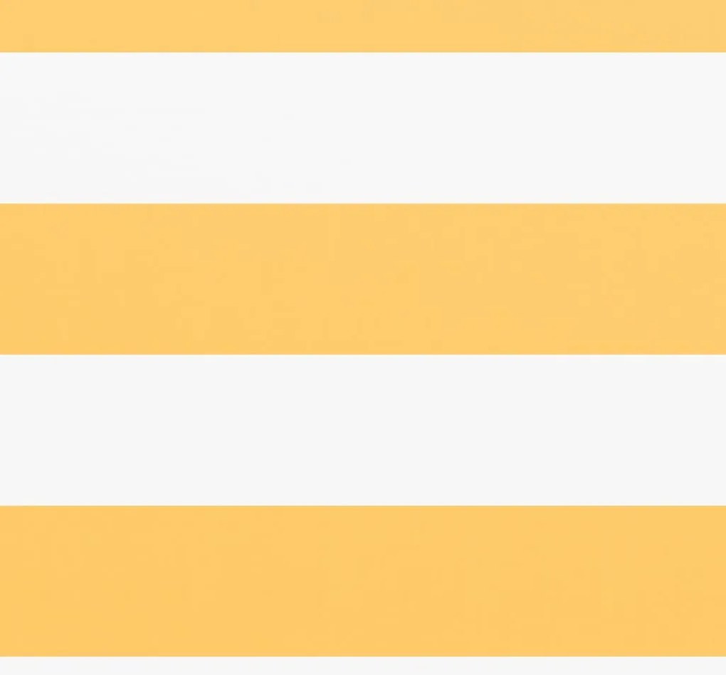 vidaXL Διαχωριστικό Βεράντας Λευκό/Κίτρινο 120 x 600 εκ. Ύφασμα Oxford