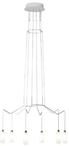 Πολυέλαιος Κρεμαστό Φωτιστικό Οροφής 9xLED 4,2W Dimmable Triac Φυσητό Pyrex Γυαλί Chan BT9 Prandina-1C03001211201-Ορείχαλκος 1C03001211201