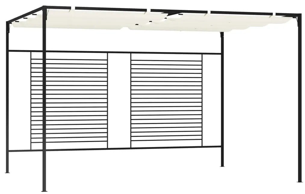 vidaXL Πέργκολα με Πτυσσόμενη Οροφή Κρεμ 3 x 4 x 2,3 μ. 180 γρ./μ²