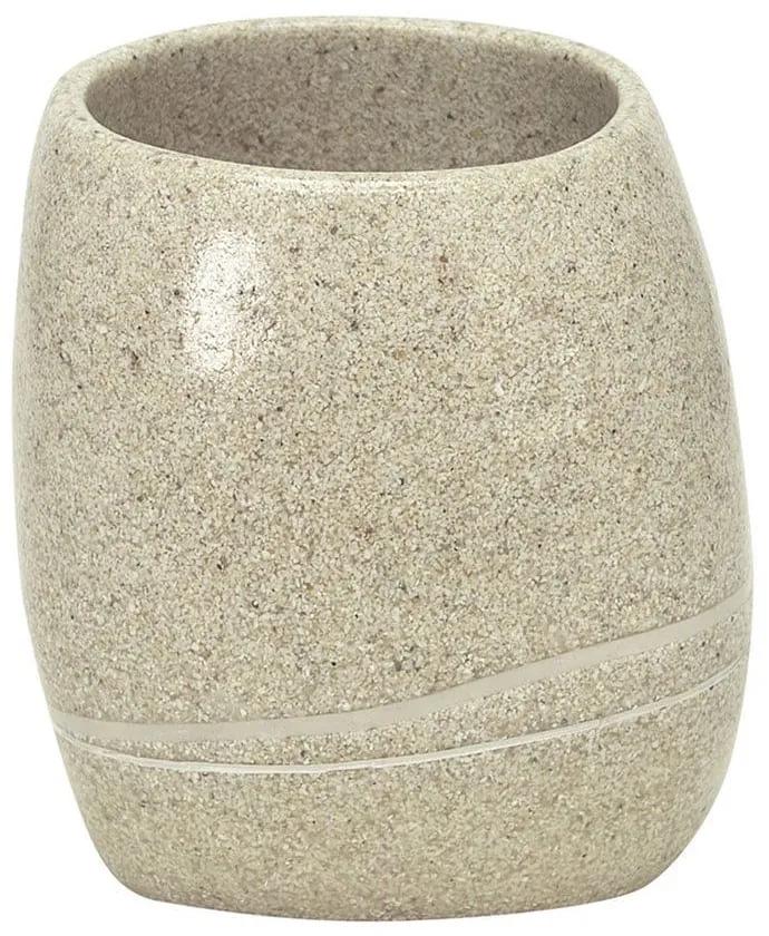 Ποτήρι Οδοντόβουρτσας Stones 5080 Sand Beige Kleine Wolke Πολυρεσίνη
