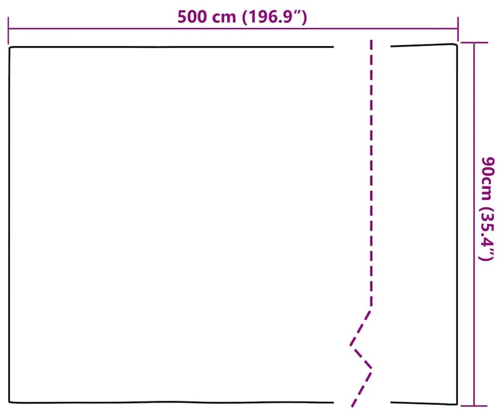 vidaXL Αυτοκόλλητο Επίπλου Άλλο Ασημί 90 x 500 cm PET