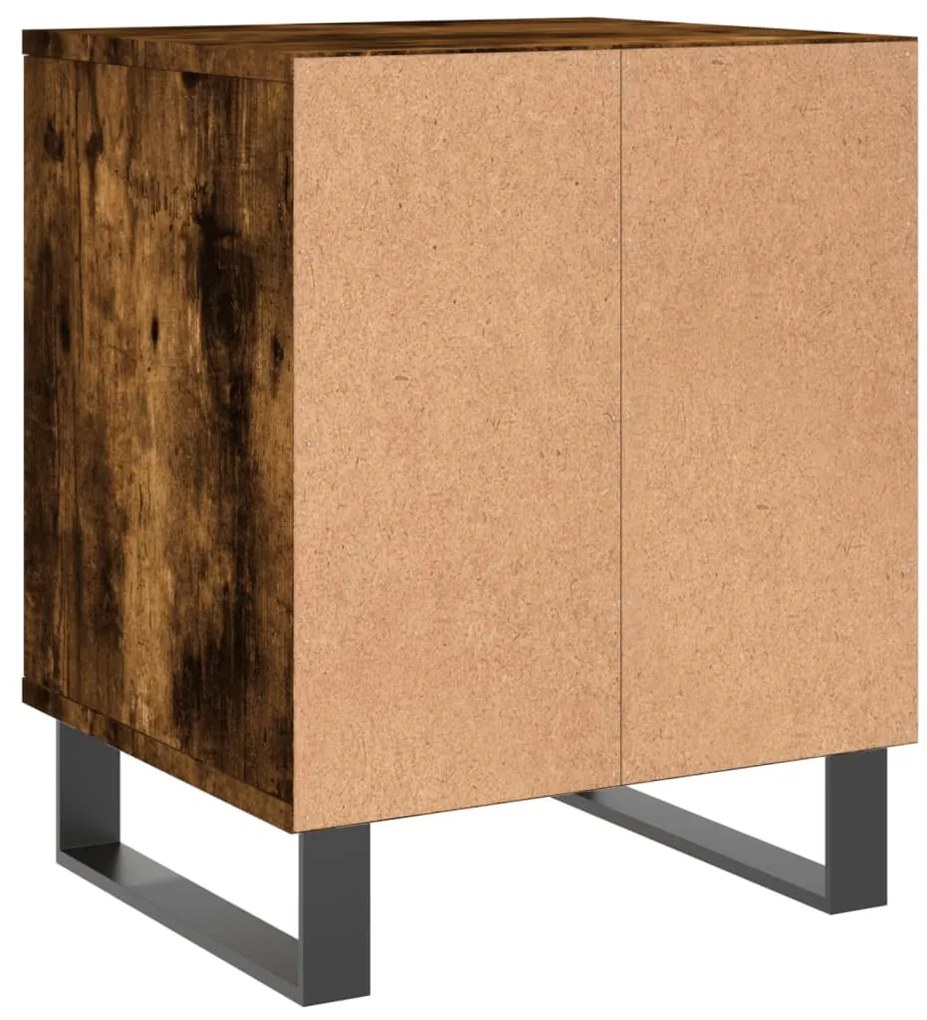 vidaXL Κομοδίνο Καπνιστή Δρυς 40 x 35 x 50 εκ. από Επεξεργ. Ξύλο