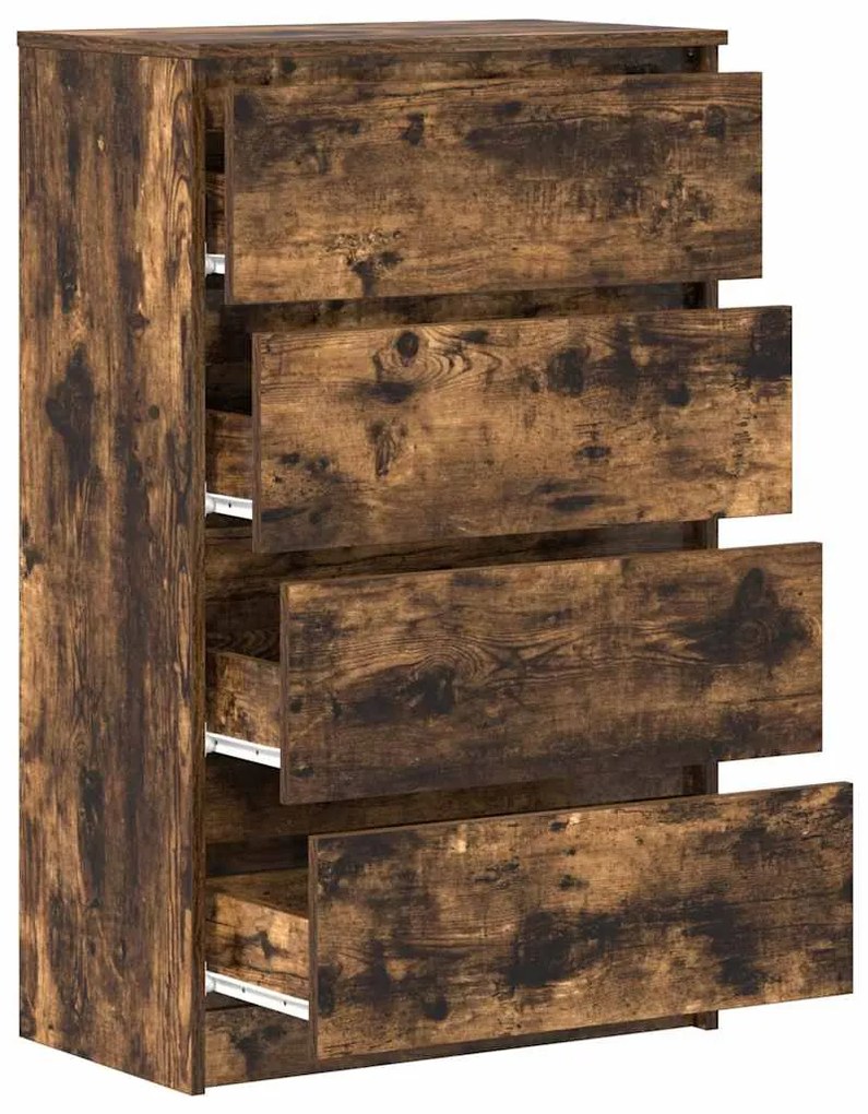 vidaXL Συρταριέρα Καπνιστή Δρυς 60 x 35 x 98,5 εκ. Επεξεργασμένο Ξύλο