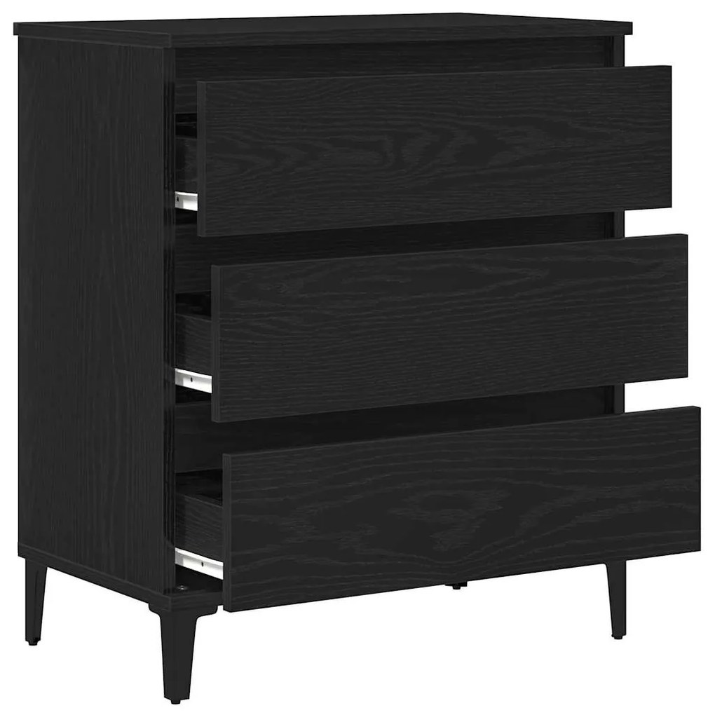 vidaXL Πλαϊνό γραφείο Μαύρη δρυς 60 x 35 x 70 cm Επεξεργασμένο ξύλο