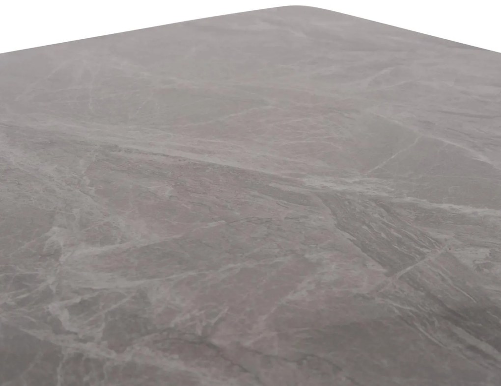 Τραπέζι RAVEN Κεραμικό TOP με Όψη Γκρί Μάρμαρο 140x80x74Υεκ. 140x80x74 εκ.