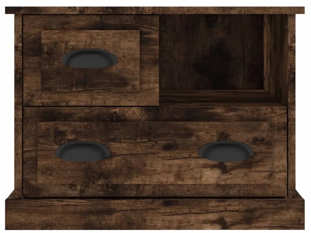 vidaXL Κομοδίνο Καπνιστή Δρυς 60x39x45 εκ.