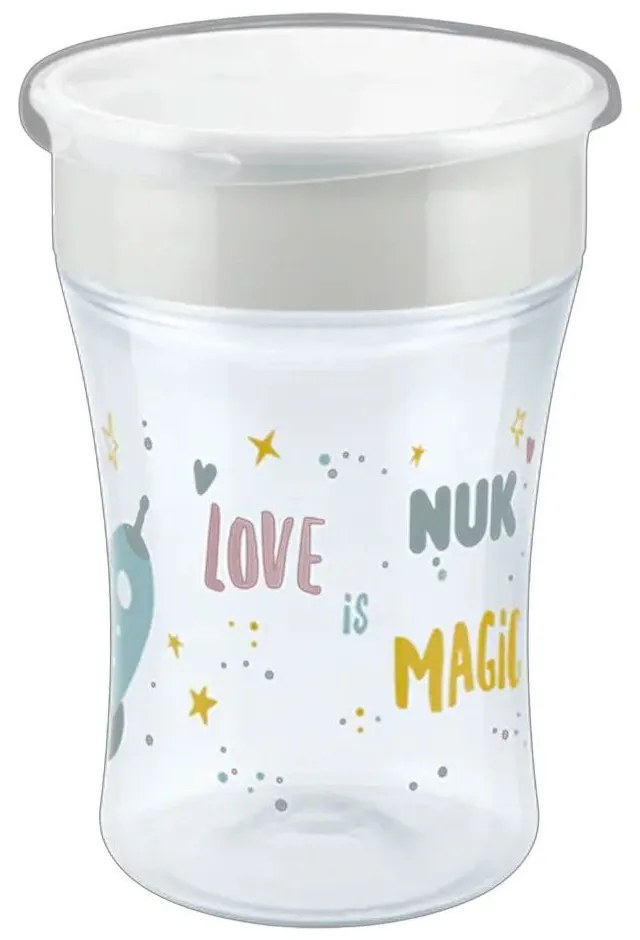 Ποτηράκι Παιδικό Magic Cup Family Love 10255006 230ml 8 Μηνών+ Light Grey Nuk 230ml Polypropylene