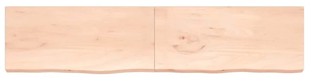 vidaXL Πάγκος Μπάνιου 220 x 50 x (2-6) εκ. από Ακατέργαστο Μασίφ Ξύλο