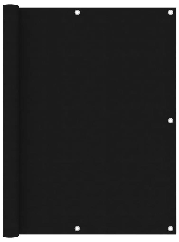 Διαχωριστικό Βεράντας Μαύρο 120 x 500 εκ. Ύφασμα Oxford - Μαύρο