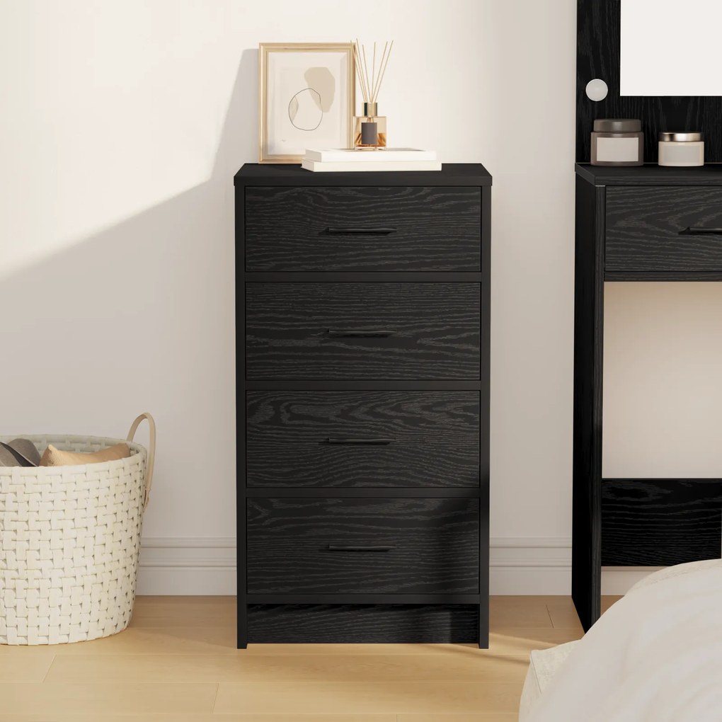 vidaXL Μπουφές Μαύρης Δρυός 40x41x75 εκ Επεξεργασμένο Ξύλο