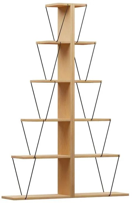Βιβλιοθήκη mini Tars sonoma-μαύρο 130x22x146εκ 130x22x146 εκ.