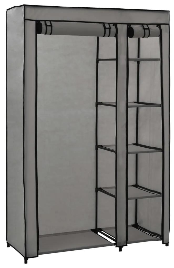 vidaXL Ντουλάπα Αναδιπλούμενη Γκρι 110 x 45 x 175 εκ. Υφασμάτινη