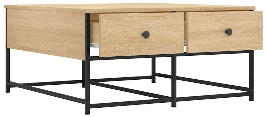 vidaXL Τραπεζάκι Σαλονιού Sonoma Δρυς 80x80x40 εκ. Επεξεργασμένο Ξύλο