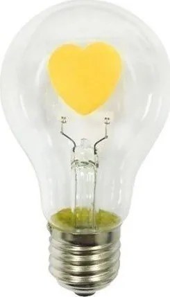 Νήματος LED vintage Α60 Ε27 2W Καρδιά