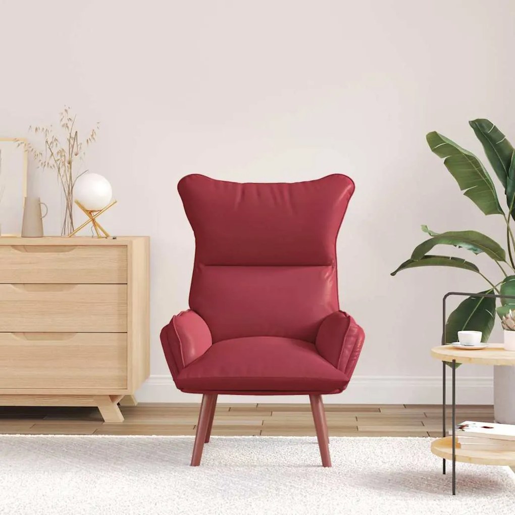 vidaXL Χαλαρωτική Πολυθρόνα Μπορντό 69 x 74 x 93 εκ. Τεχνητό δέρμα