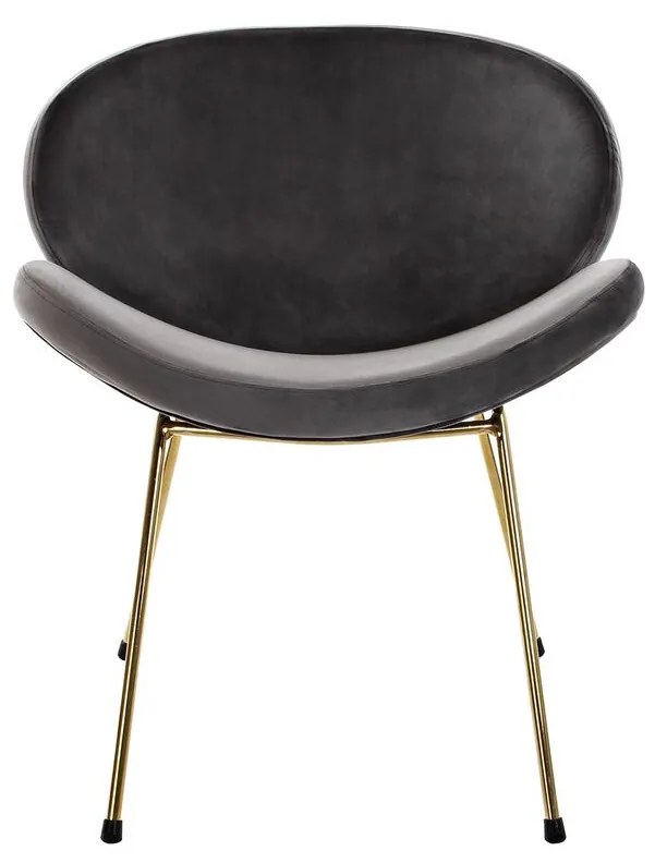 Καρέκλα DKD Home Decor Μαύρο Χρυσό πολυεστέρας Μέταλλο 62 x 58 x 73 cm