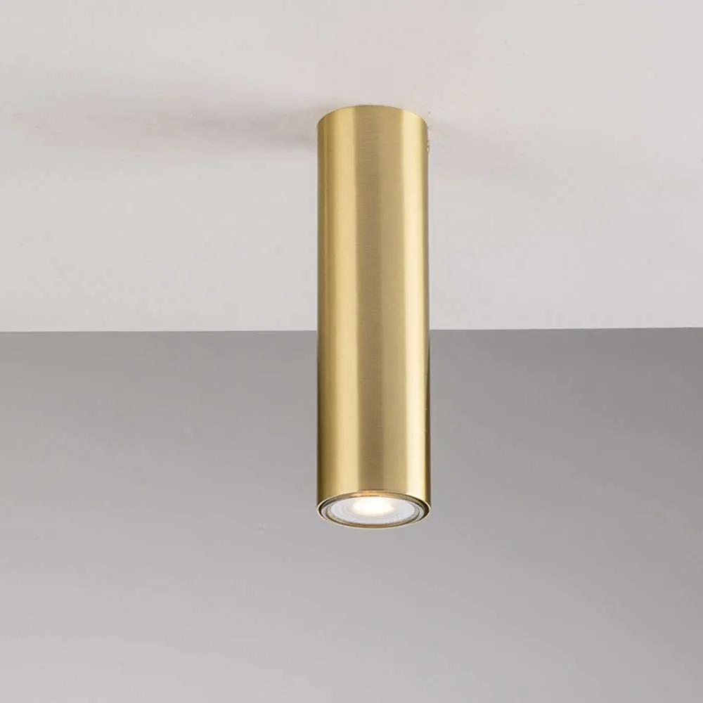 Φωτιστικό Οροφής - Πλαφονιέρα Fluke I-FLUKE-PL20 ORO 1xGU10 Φ5,5cm 20cm Gold Luce Ambiente Design Μέταλλο