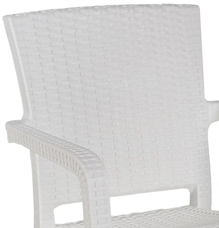 Τραπεζαρία Groovy-Halcyon σετ 5τεμ PP λευκό 80x80x74,5εκ. 80x80x74.5 εκ.