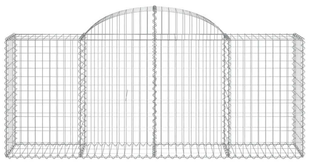 vidaXL Συρματοκιβώτια Τοξωτά 5 τεμ. 200x50x80/100 εκ. Γαλβαν. Ατσάλι