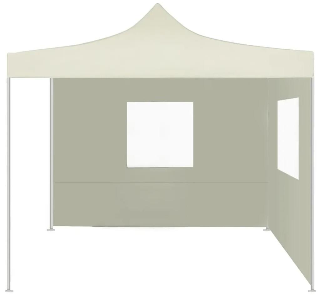 Κιόσκι Πτυσσόμενο με 2 Πλευρικά Τοιχώματα Κρεμ 2x2 μ. Ατσάλινο - Κρεμ