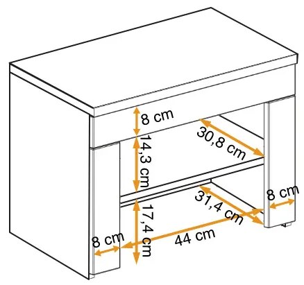 Swap XIX Σύνθεση Καφέ δρυς 280x180x40