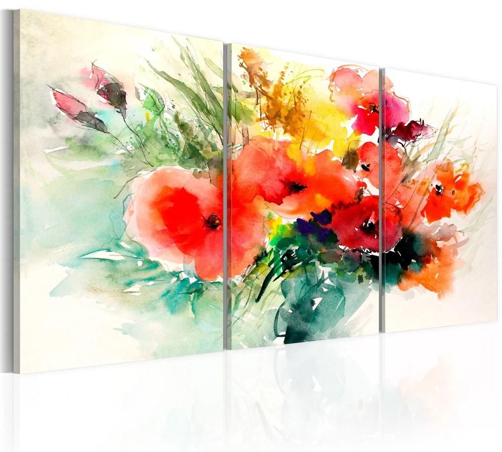 Πίνακας - Watercolor Bouquet  120x60