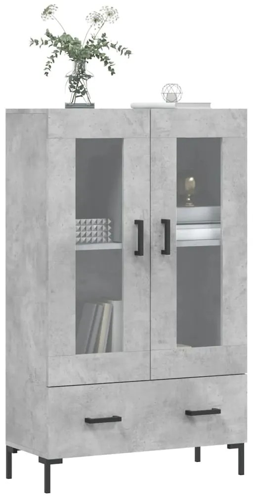 vidaXL Ντουλάπα Γκρι Σκυροδέματος 69,5 x 31 x 115 εκ. Επεξεργ. Ξύλο
