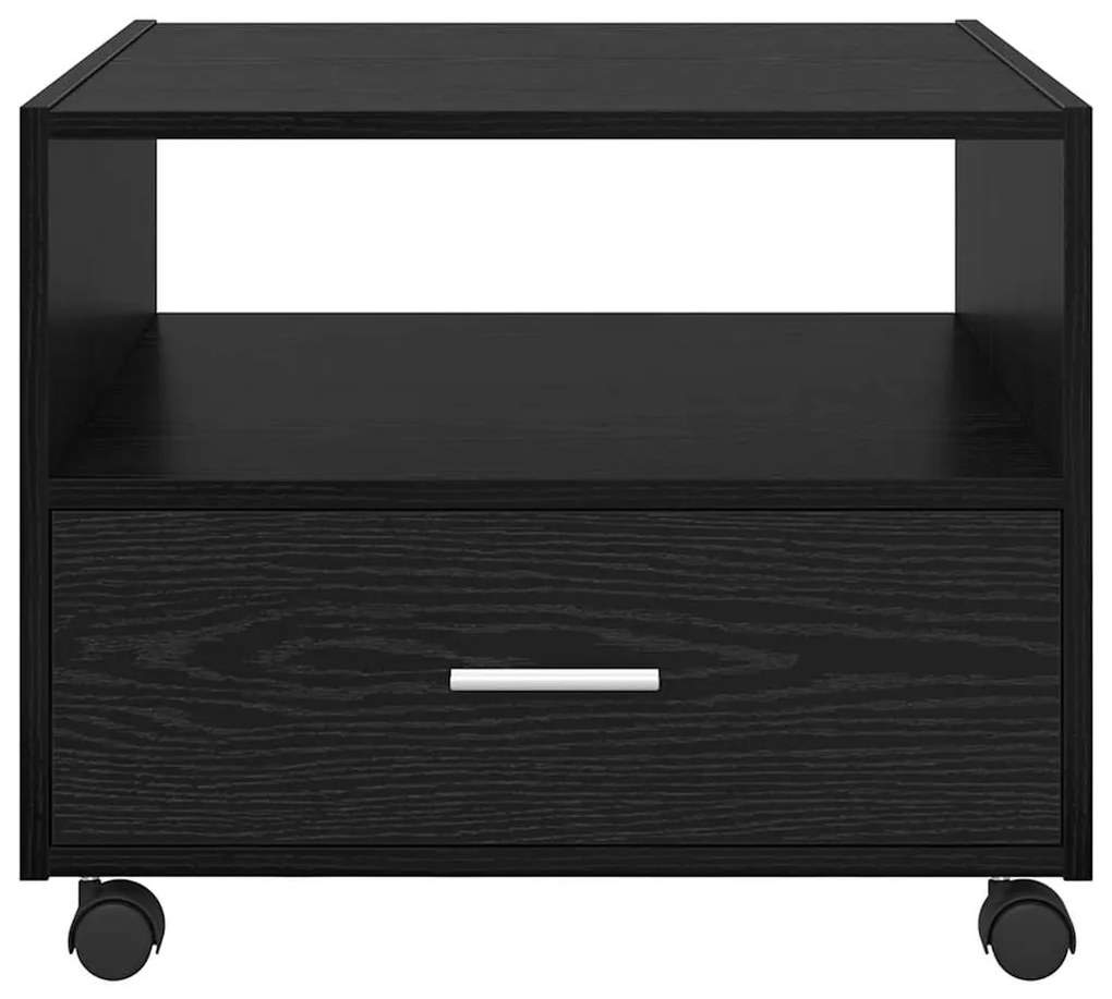 vidaXL Τραπεζάκι σαλονιού with Drawer Μαύρη δρυς 55 x 55 x 45 cm
