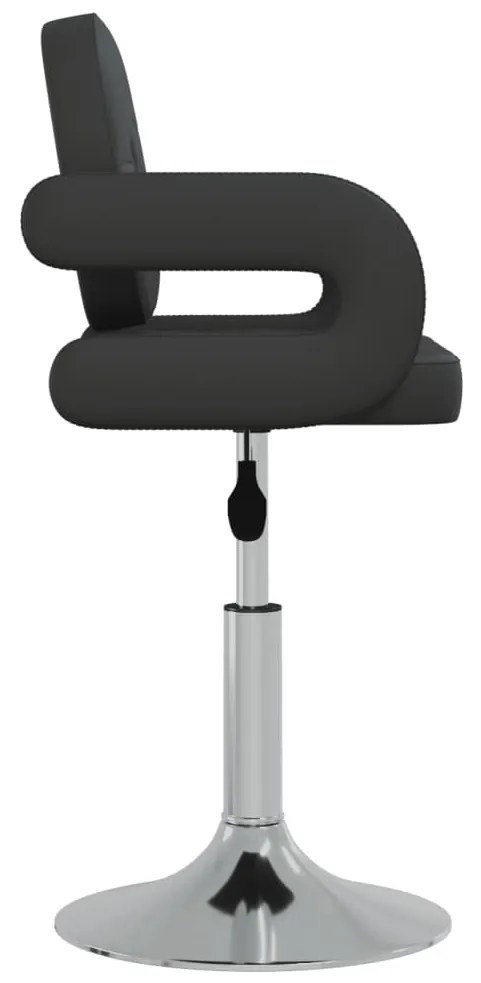 vidaXL Καρέκλες Τραπεζαρίας Περιστρεφόμενες 4 τεμ. Μαύρες Δερματίνη