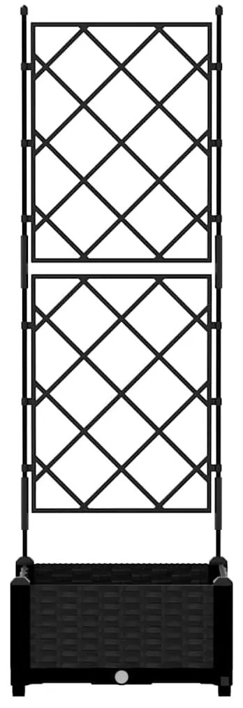 vidaXL Κηποτινάκι με Τρέλα Μαύρο 40 x 40 x 125.5 εκ. PP