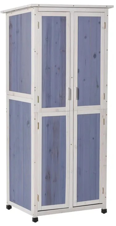 Ξύλινη Αποθήκη Κήπου 77 x 58 x 175 cm Outsunny 845-359BU 845-359BU