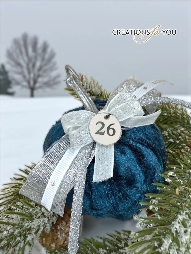 Κολοκύθα Σμαραγδί Μπλε βελούδινη μεσαία - Χρυσό