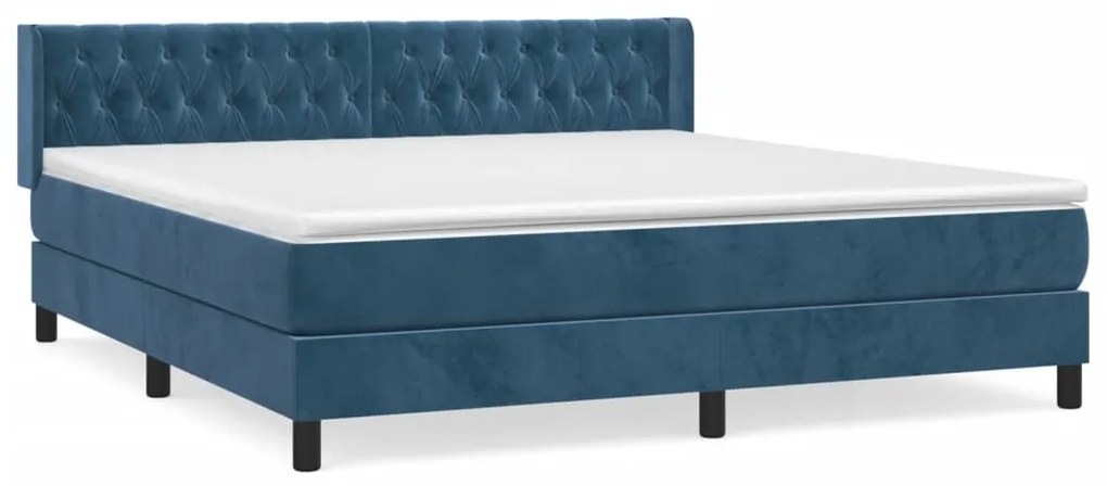 ΚΡΕΒΑΤΙ BOXSPRING ΜΕ ΣΤΡΩΜΑ ΣΚΟΥΡΟ ΜΠΛΕ 180X200 ΕΚ. ΒΕΛΟΥΔΙΝΟ 3131157