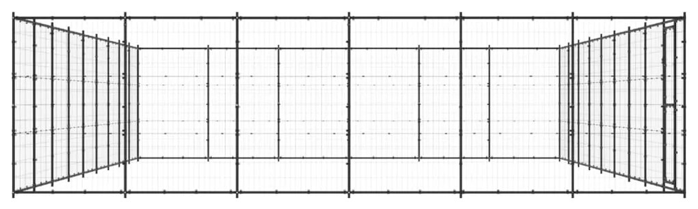 vidaXL Κλουβί Σκύλου Εξωτερικού Χώρου 65,34 μ² από Ατσάλι