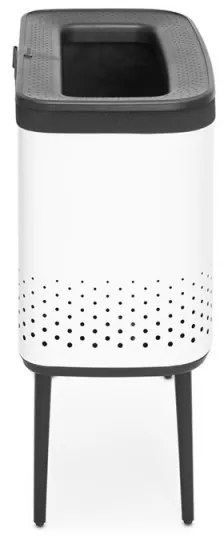 Καλάθι πλυσίματος Brabantia Bo 1004174, 60 l, Πλήρωση χωρίς άνοιγμα, οπές εξαερισμού, ρυθμιζόμενα πόδια, Λευκό