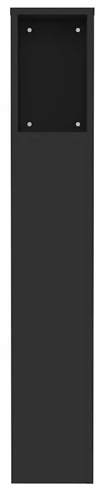 vidaXL Κεφαλάρι Με Αποθηκευτικό Χώρο Μαύρο 100 x 18,5 x 102,5 εκ.