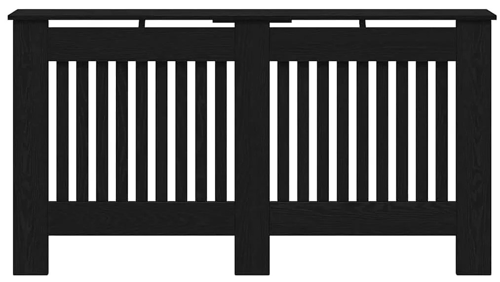 vidaXL Καπάκι Καλοριφέρ Μαύρη Οξυά 152 x 19 x 81,5 cm
