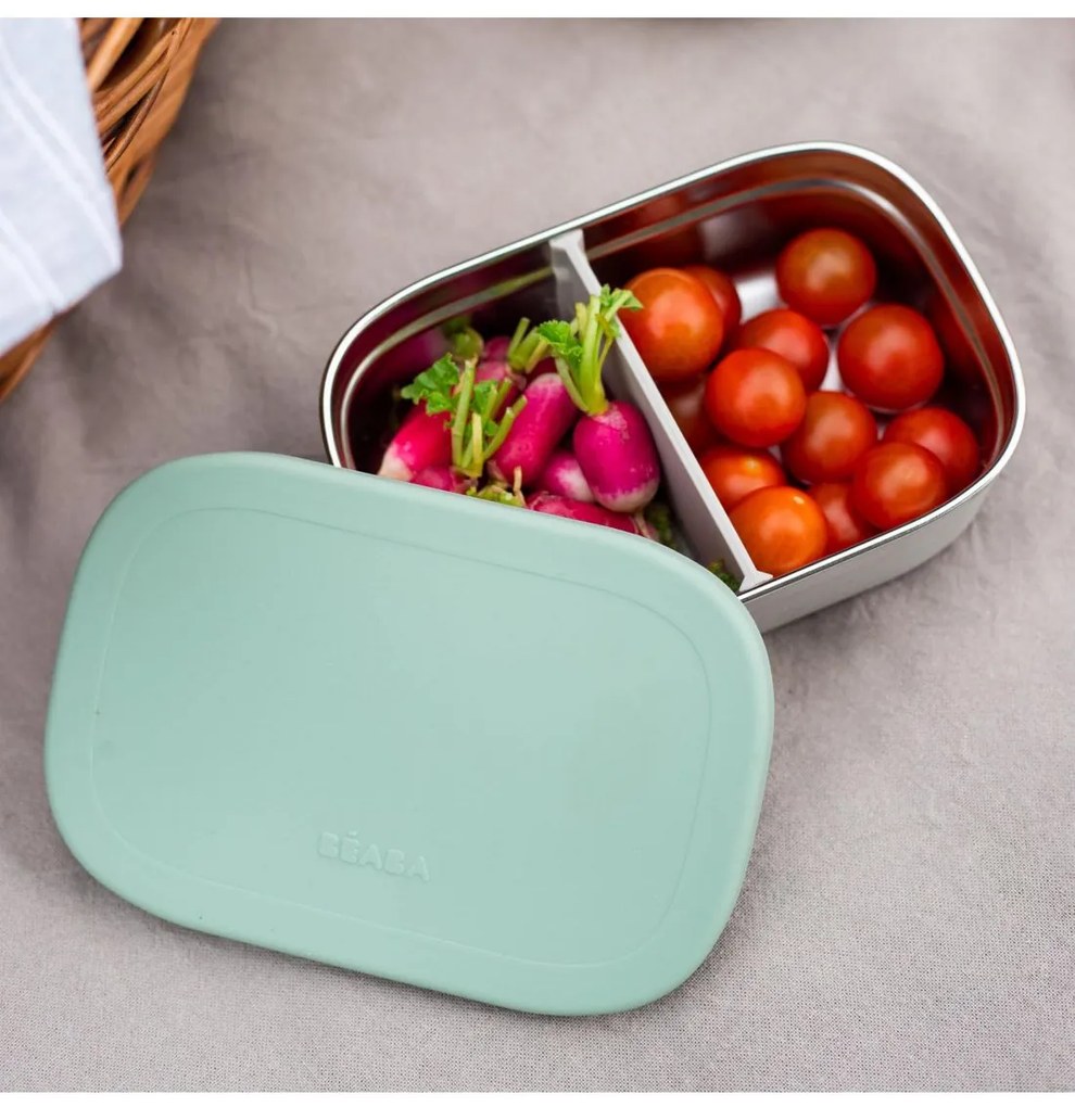 Béaba Δοχείο Φαγητού Ανοξείδωτο Velvet grey/Sage green